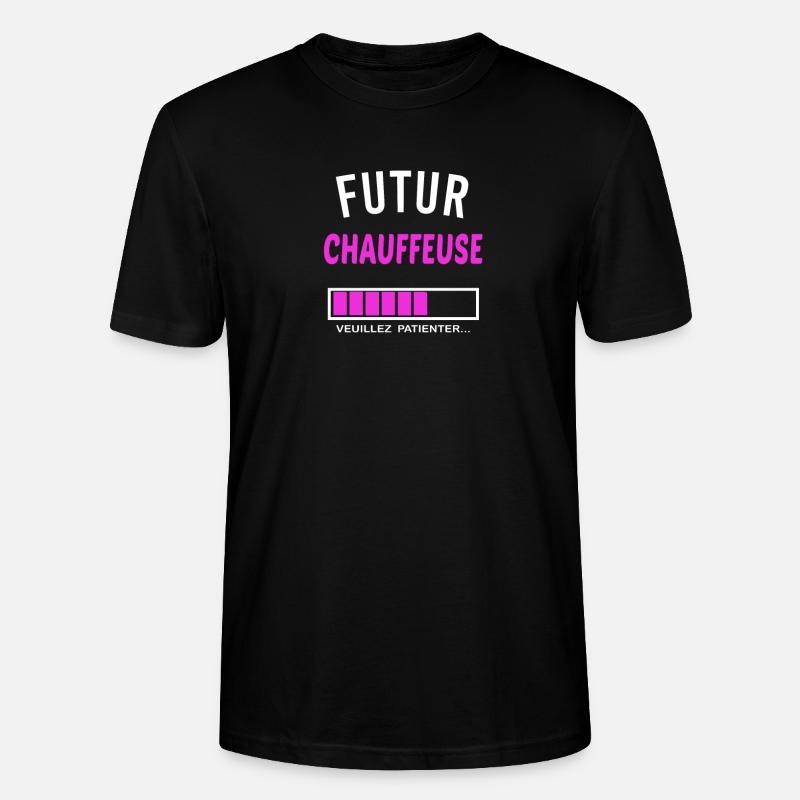 futur chauffeuse - T-shirt bio CRAFTER Stanley Stella Unisexe - noir
