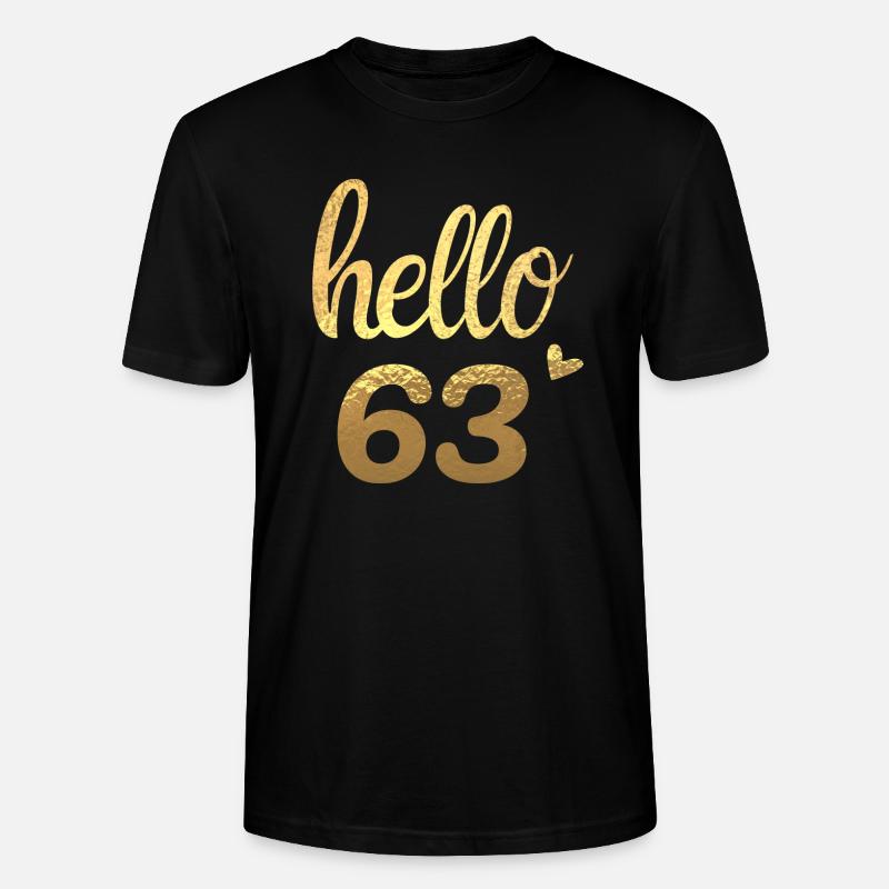 Hello 63 doré - T-shirt bio CRAFTER Stanley Stella Unisexe - noir