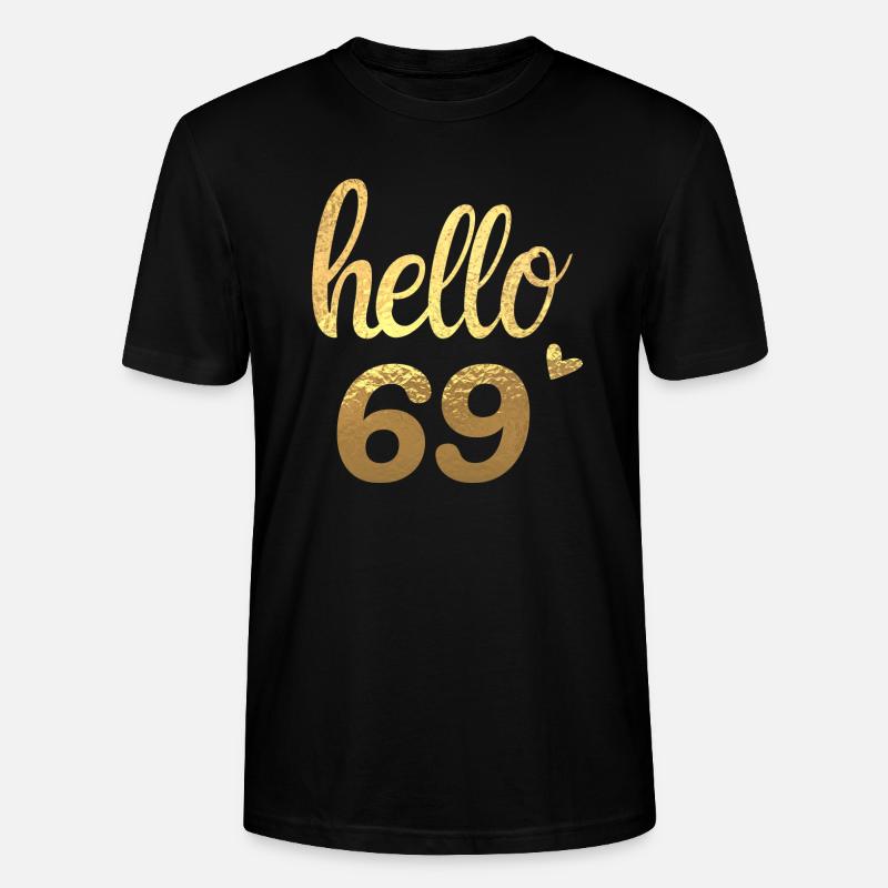 Hello 69 doré - T-shirt bio CRAFTER Stanley Stella Unisexe - noir