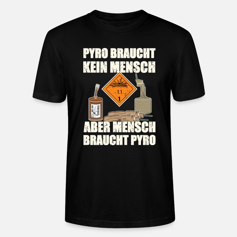 Pyro Silvester - Stanley/Stella Unisex Bio-T-Shirt CRAFTER - Schwarz