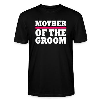 Mother of the groom - Stanley/Stella CRAFTER Unisex Organic T-Shirt - black - Front - Alina (178cm) & Michal (187cm)