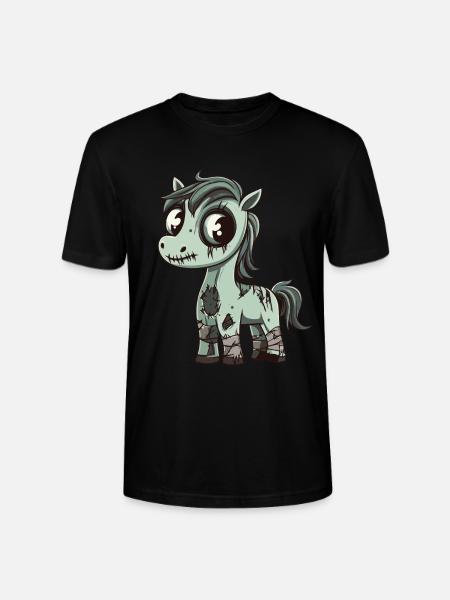 Pferd Halloween Zombie - Stanley/Stella Unisex Bio-T-Shirt CRAFTER - Schwarz