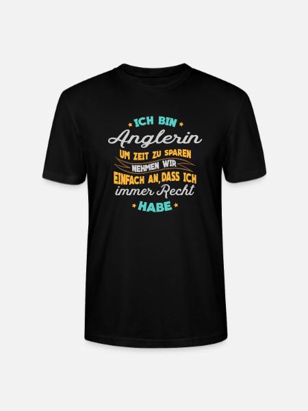 Angeln - Ich bin Anglerin - Stanley/Stella Unisex Bio-T-Shirt CRAFTER - Schwarz