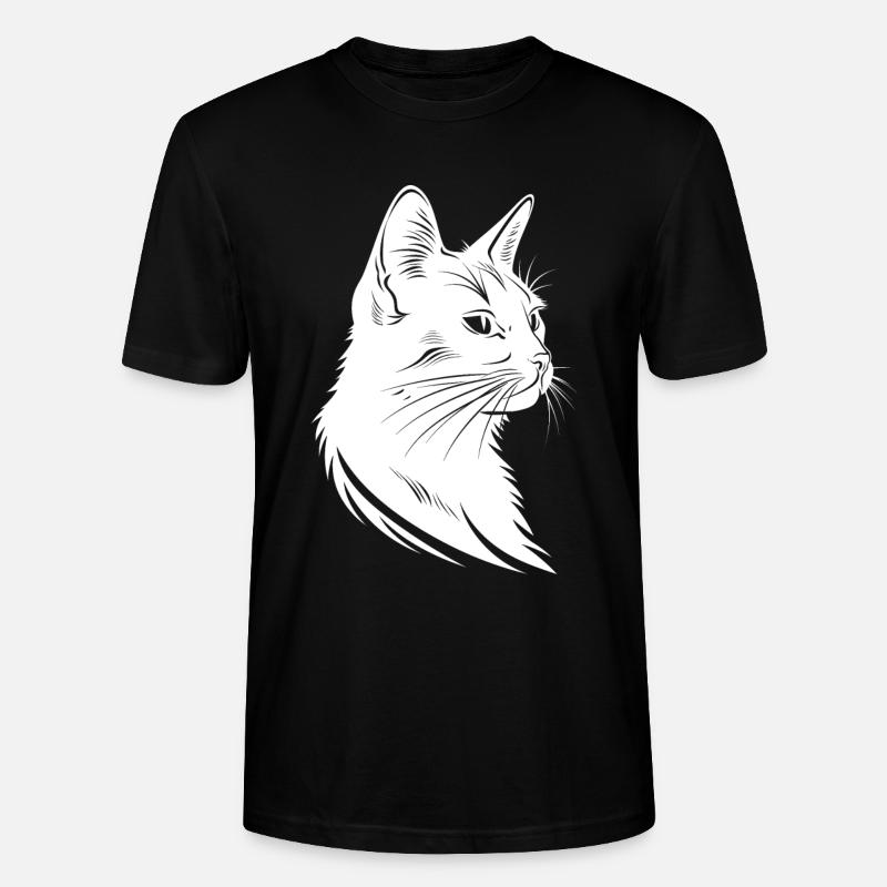 Katze Skizze - Stanley/Stella Unisex Bio-T-Shirt CRAFTER - Schwarz