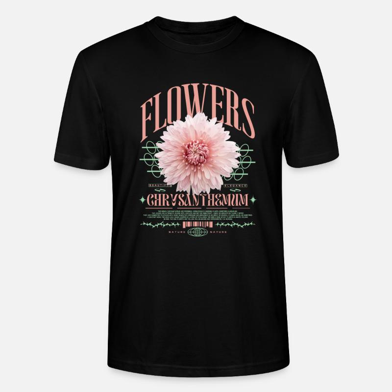 Chrysantheme Chrysanthemen - Stanley/Stella Unisex Bio-T-Shirt CRAFTER - Schwarz