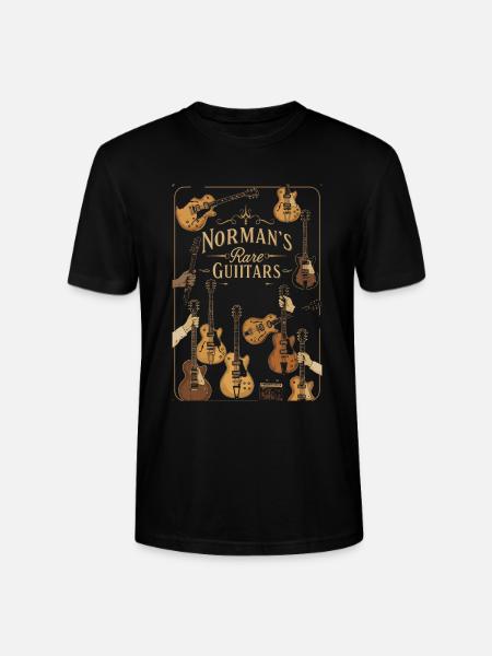 Norman's Rare Guitars Vintage Illustration - Stanley/Stella CRAFTER Unisex Organic T-Shirt - black