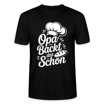 Opa Backt Das Schon - Stanley/Stella Unisex Bio-T-Shirt CRAFTER - Schwarz - Vorne - Alina (178cm) & Michal (187cm)