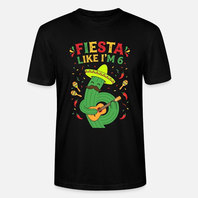 Fiesta comme si j’avais 6 cactus - T-shirt bio CRAFTER Stanley Stella Unisexe - noir