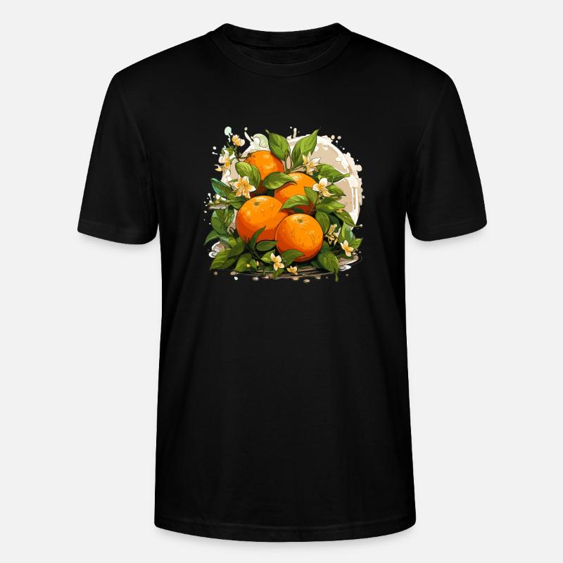 Orange - Illustration - Stanley/Stella Unisex Bio-T-Shirt CRAFTER - Schwarz