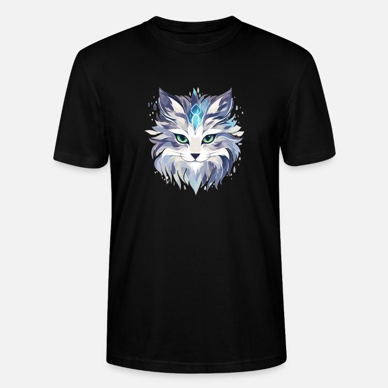 Chat - illustration - T-shirt bio CRAFTER Stanley Stella Unisexe - noir