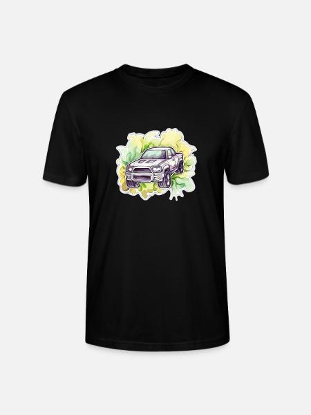 Car - Illustration - Stanley/Stella CRAFTER Unisex Organic T-Shirt - black