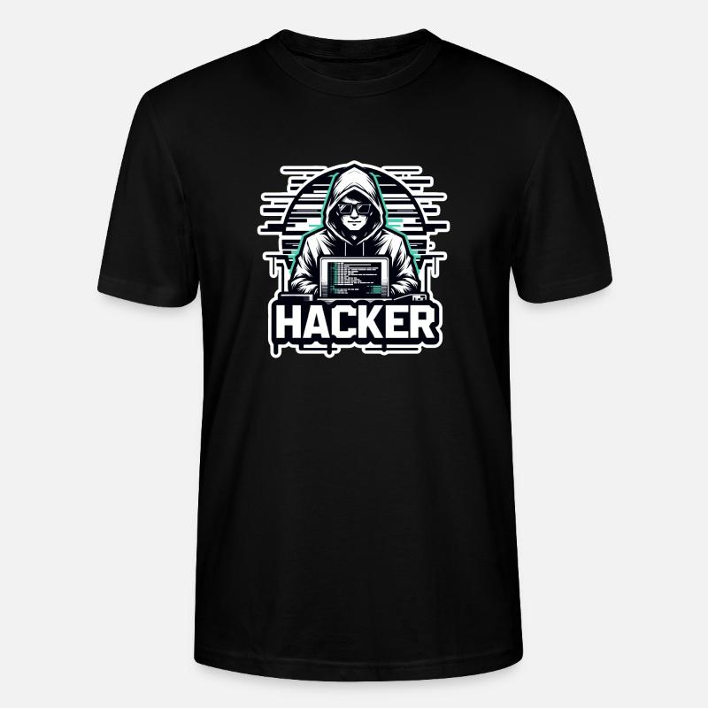 Hacker - Illustration - T-shirt bio CRAFTER Stanley Stella Unisexe - noir