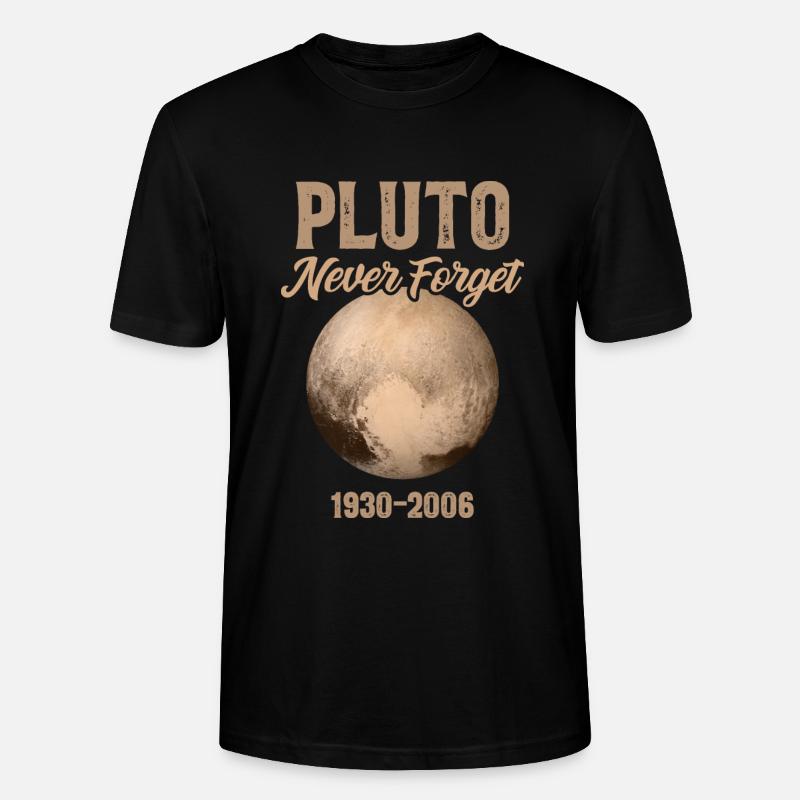 Pluto Never Forget - Stanley/Stella Unisex Bio-T-Shirt CRAFTER - Schwarz