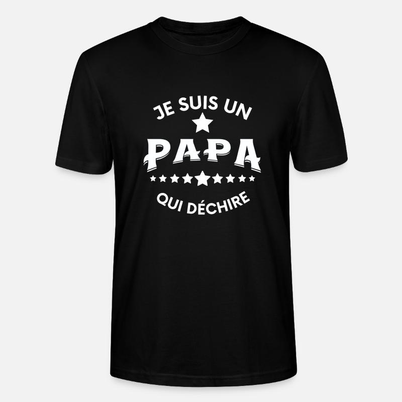 I'm a rocking dad - Stanley/Stella CRAFTER Unisex Organic T-Shirt - black
