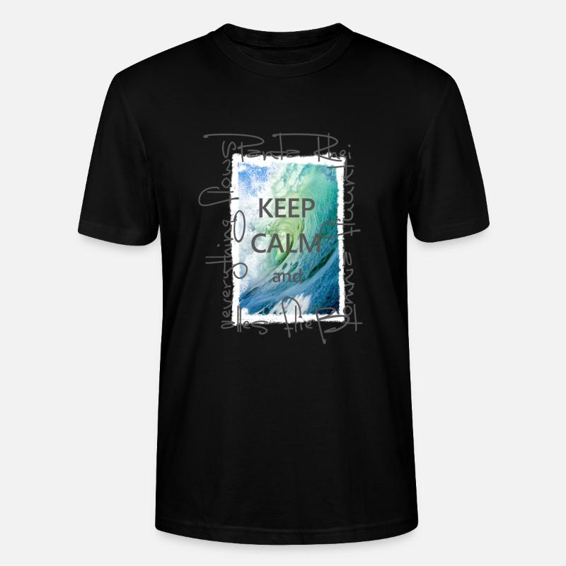 Keep Calm and everything flows - Stanley/Stella Unisex Bio-T-Shirt CRAFTER - Schwarz