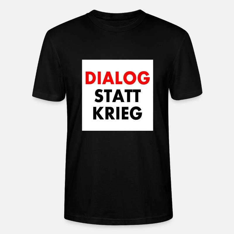 dialog statt krieg - Stanley/Stella Unisex Bio-T-Shirt CRAFTER - Schwarz