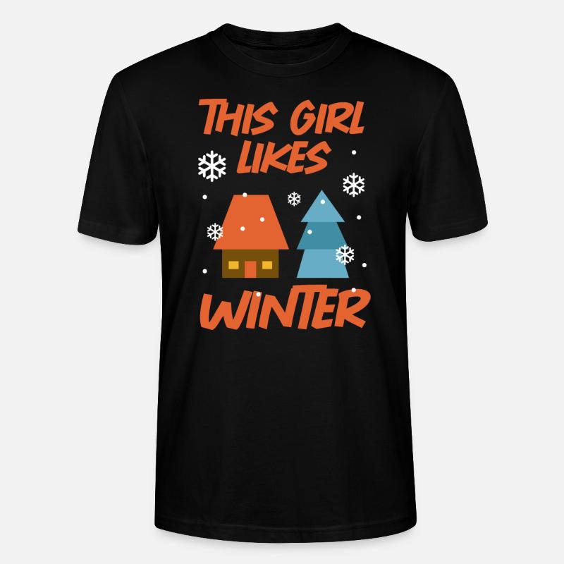 Mädchen mag Wintersaison gemütlichen - Stanley/Stella Unisex Bio-T-Shirt CRAFTER - Schwarz