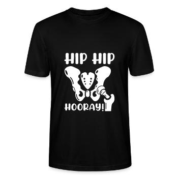 Neue Hüfte Hüftersatz Lustige Physiotherapie - Stanley/Stella Unisex Bio-T-Shirt CRAFTER - Schwarz - Vorne - Alina (178cm) & Michal (187cm)