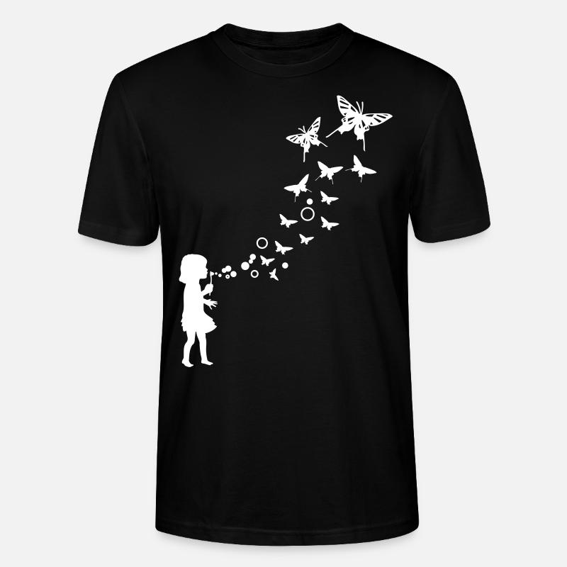 Bubble Schmetterling - Stanley/Stella Unisex Bio-T-Shirt CRAFTER - Schwarz