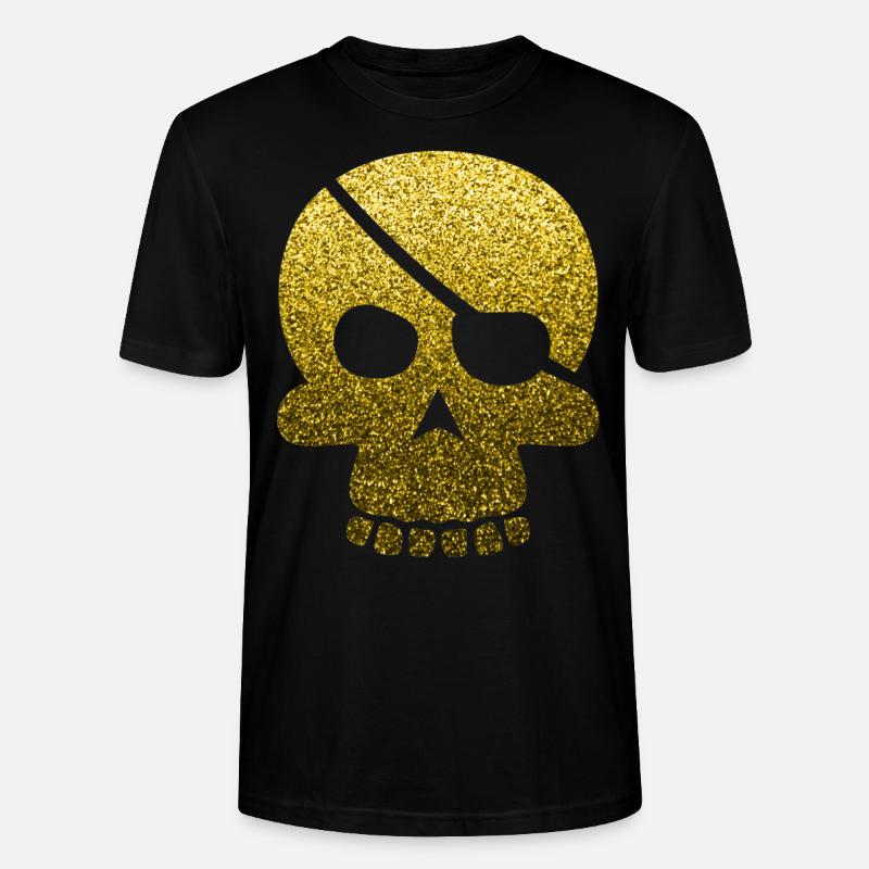 Totenkopf Pirat - Stanley/Stella Unisex Bio-T-Shirt CRAFTER - Schwarz