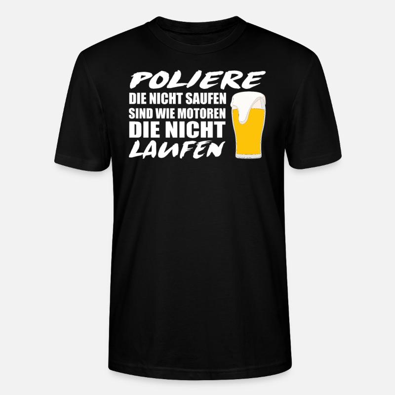 Polier Baustelle Bauarbeiter Geschenkidee - Stanley/Stella Unisex Bio-T-Shirt CRAFTER - Schwarz