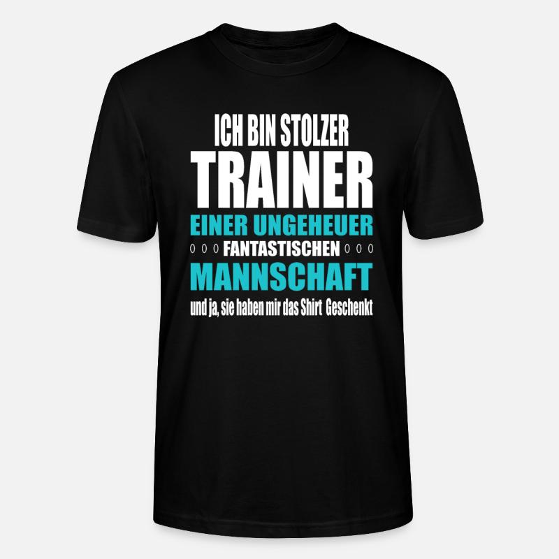 Trainer Fussball Mannschaft Geschenkidee - Stanley/Stella Unisex Bio-T-Shirt CRAFTER - Schwarz