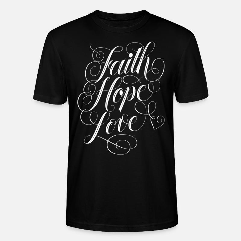 Glaube, Liebe, Hoffnung - Stanley/Stella Unisex Bio-T-Shirt CRAFTER - Schwarz