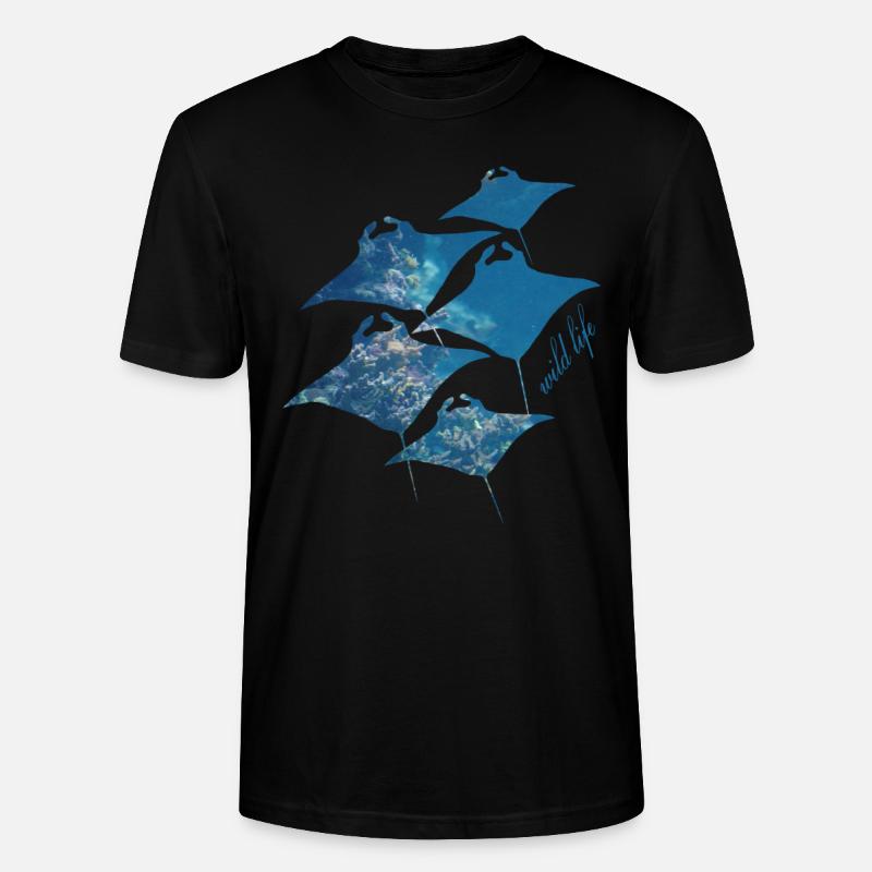 Rochen Wildlife - Stanley/Stella Unisex Bio-T-Shirt CRAFTER - Schwarz