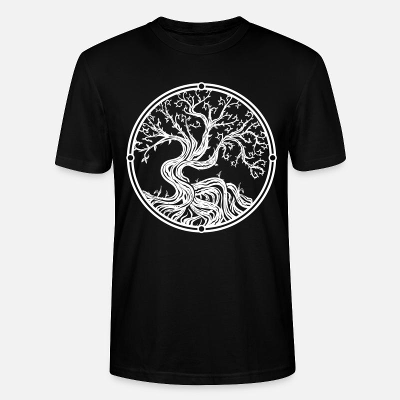 Baum des Lebens - Stanley/Stella Unisex Bio-T-Shirt CRAFTER - Schwarz