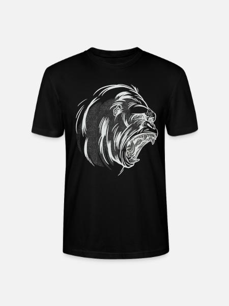 Gorilla head scream - Stanley/Stella CRAFTER Unisex Organic T-Shirt - black