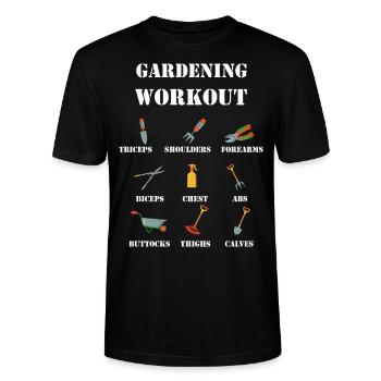 Gardening Workout Gardening Gardeners Gardening - Stanley/Stella CRAFTER Unisex Organic T-Shirt - black - Front - Alina (178cm) & Michal (187cm)