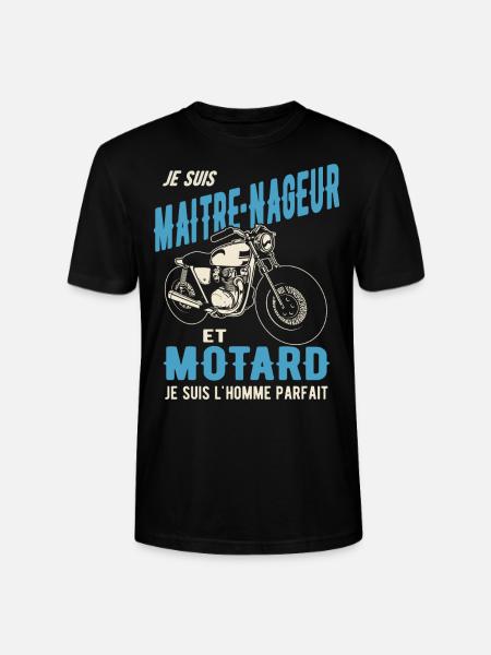 maitre nageur et motard l'homme parfait - T-shirt bio CRAFTER Stanley Stella Unisexe - noir