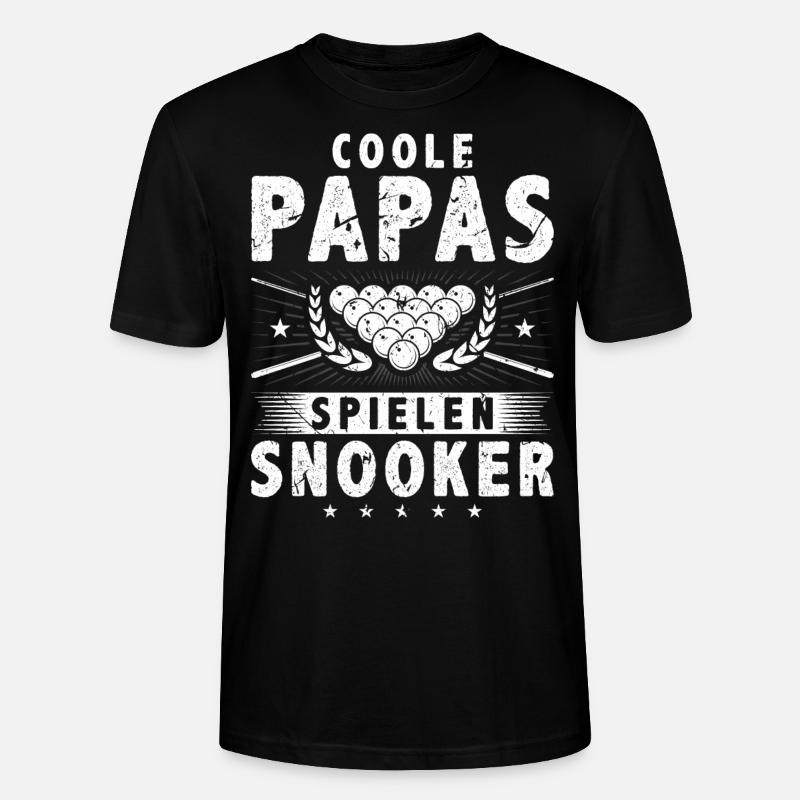 Coole Papas Spielen Snooker - Stanley/Stella Unisex Bio-T-Shirt CRAFTER - Schwarz