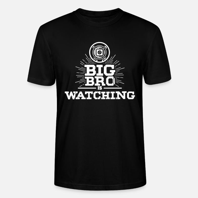 Big Bro regarde - T-shirt bio CRAFTER Stanley Stella Unisexe - noir