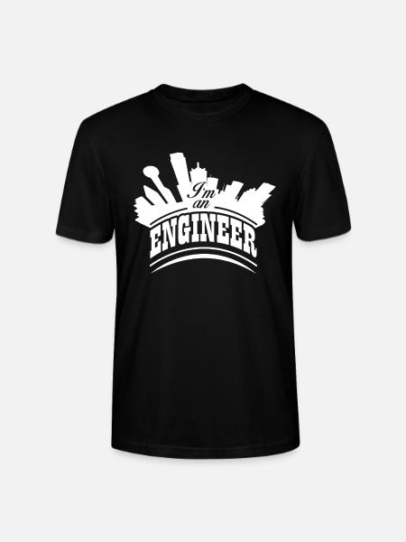Engineers build cities - Stanley/Stella CRAFTER Unisex Organic T-Shirt - black