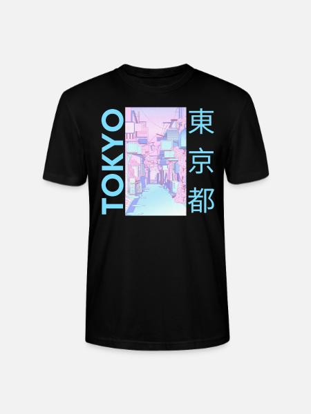 Tokyo Japan, Blue - Stanley/Stella CRAFTER Unisex Organic T-Shirt - black