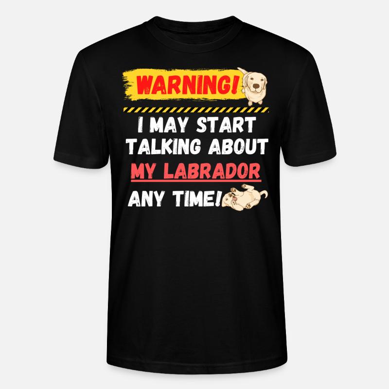 Warning Labrador - Stanley/Stella Unisex Bio-T-Shirt CRAFTER - Schwarz