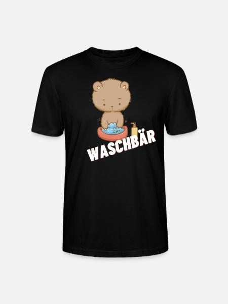 Waschbär - Stanley/Stella Unisex Bio-T-Shirt CRAFTER - Schwarz