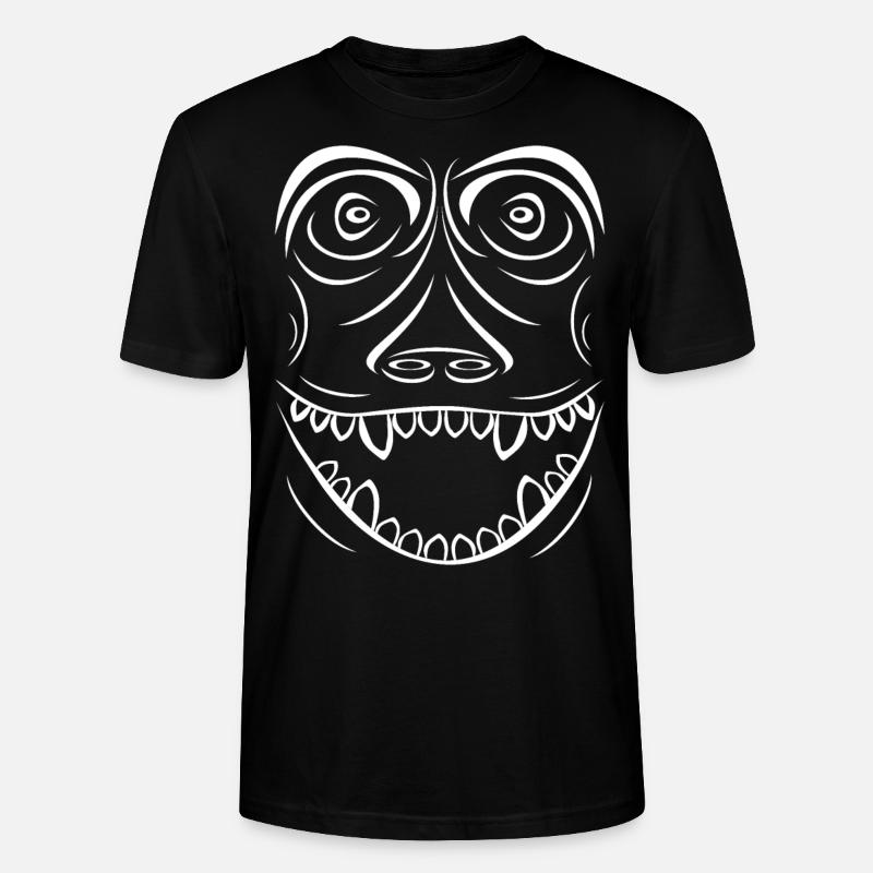 Funny Monkey Voodoo Style - Stanley/Stella Unisex Bio-T-Shirt CRAFTER - Schwarz