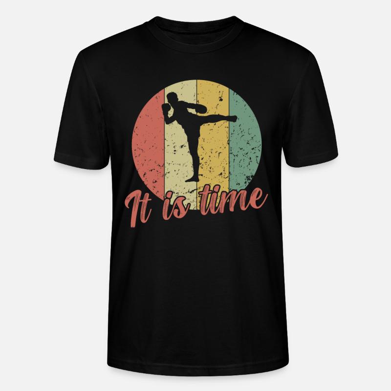 It is Time / Kickboxen - Stanley/Stella Unisex Bio-T-Shirt CRAFTER - Schwarz