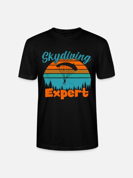 Skydiving Expert / Fallschirmspringen - Stanley/Stella CRAFTER Unisex Organic T-Shirt - black