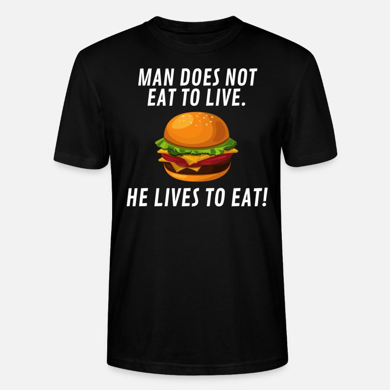 Eating - Stanley/Stella Unisex Bio-T-Shirt CRAFTER - Schwarz