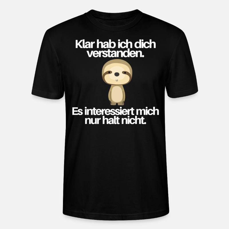 Interessiert mich nicht - Stanley/Stella Unisex Bio-T-Shirt CRAFTER - Schwarz