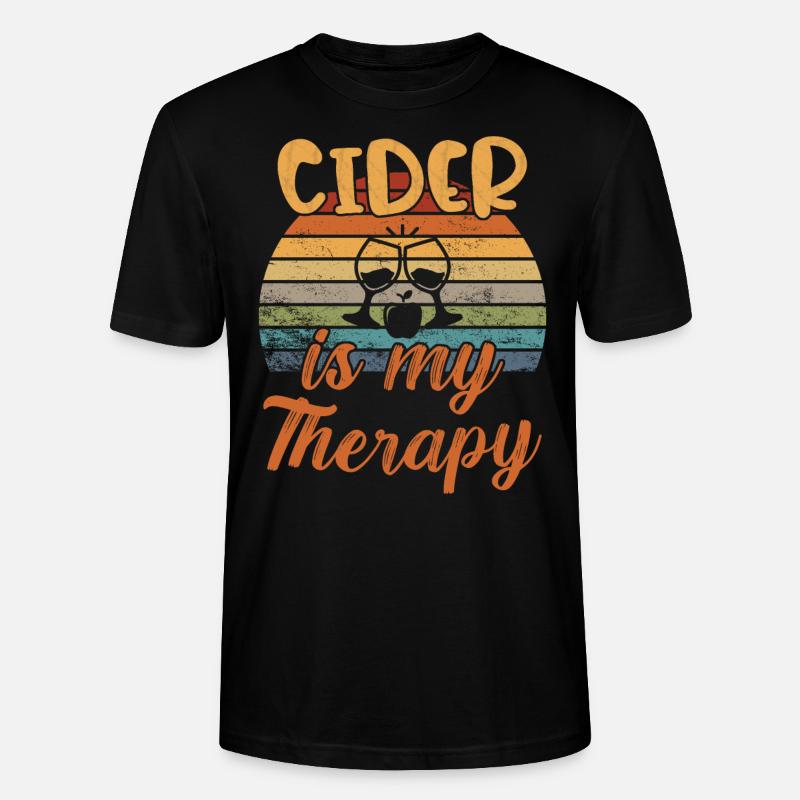 Cider is my Therapy / Cider - Stanley/Stella Unisex Bio-T-Shirt CRAFTER - Schwarz
