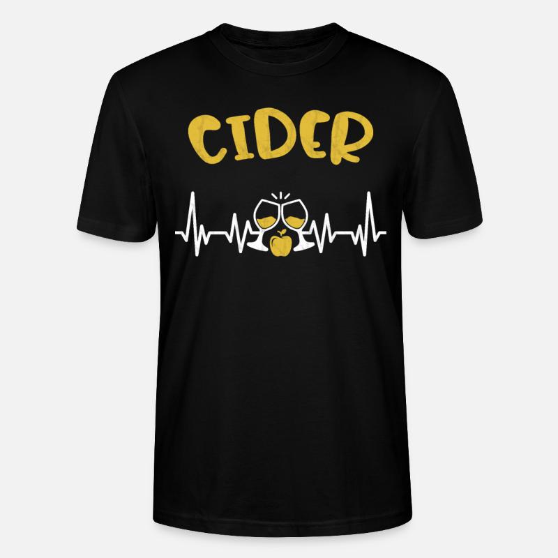 Cidre Heartbeat / Cidre - T-shirt bio CRAFTER Stanley Stella Unisexe - noir