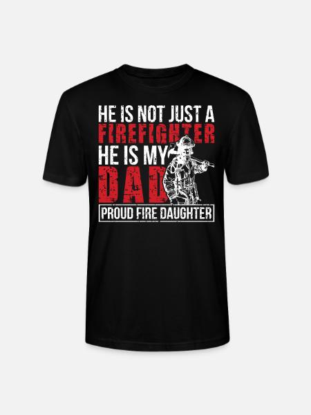 Proud Firefighter Daughter Firefighter Daughter - Stanley/Stella CRAFTER Unisex Organic T-Shirt - black