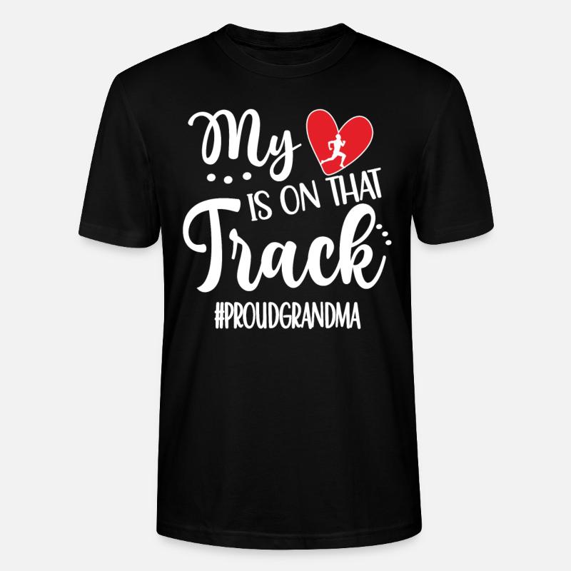 Stolze Leichtathletik-Oma Leichtathlet Großmutter - Stanley/Stella Unisex Bio-T-Shirt CRAFTER - Schwarz