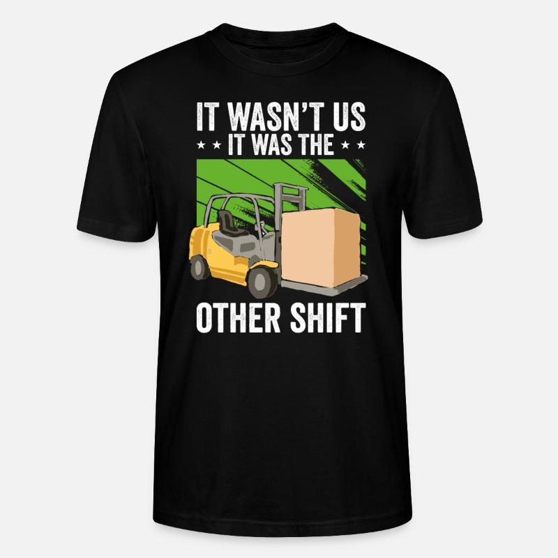 Forklift Operator - Stanley/Stella CRAFTER Unisex Organic T-Shirt - black