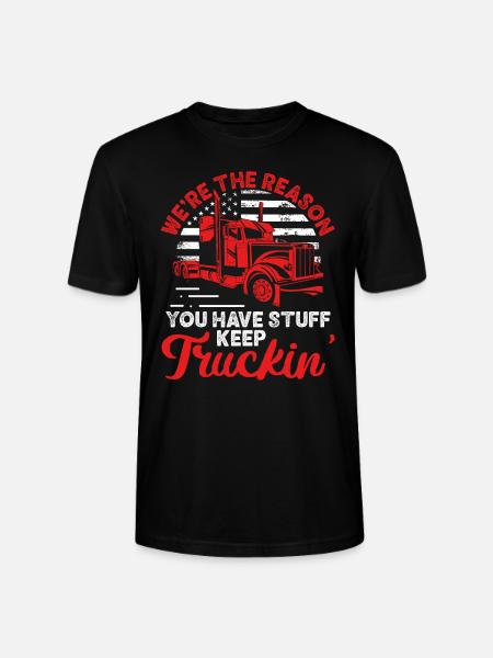 Truck Driver Gift - Stanley/Stella CRAFTER Unisex Organic T-Shirt - black