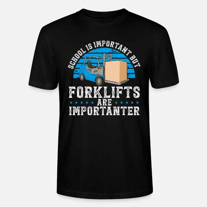 Gabelstaplerfahrer Geschenkidee - Stanley/Stella Unisex Bio-T-Shirt CRAFTER - Schwarz